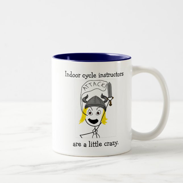De Café Em Dois Tons Ciclismo-Ataque interno! caneca (Direita)
