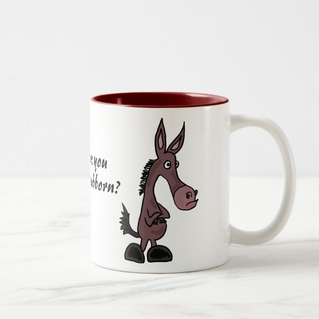 De Café Em Dois Tons CJ- caneca teimoso da mula (Direita)
