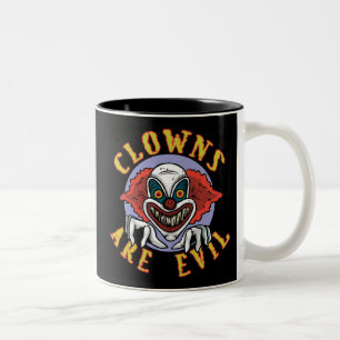 De Café Em Dois Tons Clows é caneca má do Dois-Tom