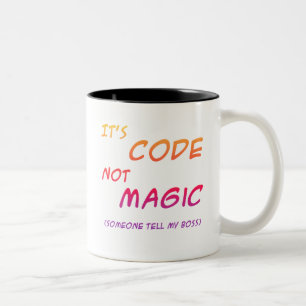 De Café Em Dois Tons Codifique a caneca mágica
