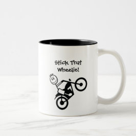 De Café Em Dois Tons Cole esse Wheelie! Caneca