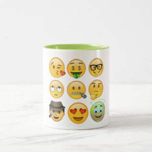 De Café Em Dois Tons coleção emoji favorita caneca engraçada