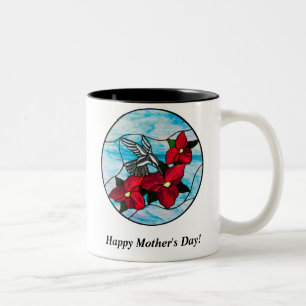 De Café Em Dois Tons Colibri e caneca das flores