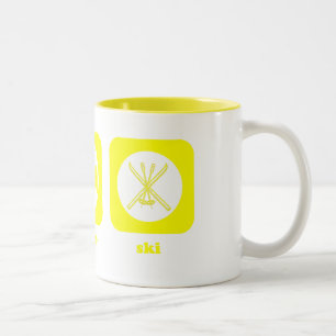 De Café Em Dois Tons Coma. Sono. Esqui. Caneca