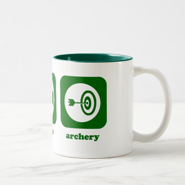 De Café Em Dois Tons Coma. Sono. Tiro ao arco. Caneca (Direita)