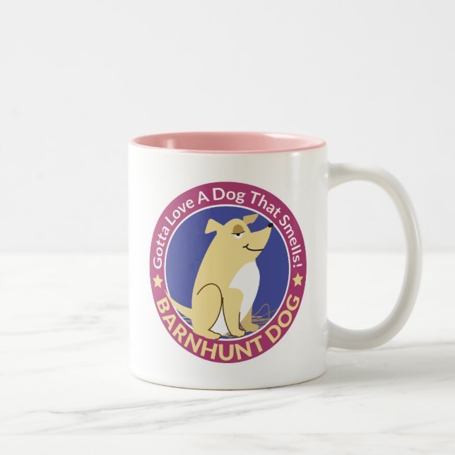 De Café Em Dois Tons "Conseguido amar um cão que cheire" a caneca da (Direita)