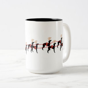 De Café Em Dois Tons Copo da caneca do cão do Natal do galgo italiano