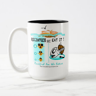De Café Em Dois Tons Copo da caneca do pescador da pesca do bodião