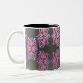 De Café Em Dois Tons Correntes roxas 15 onças. Caneca do Dois-Tom