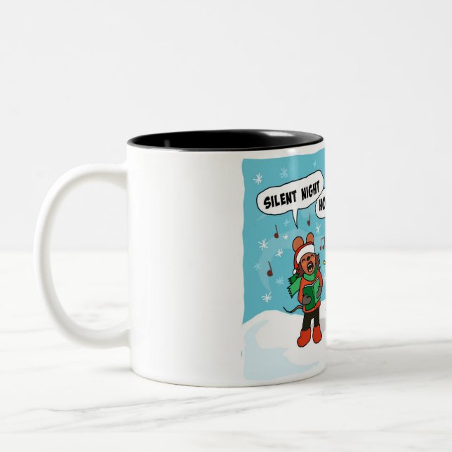 De Café Em Dois Tons Creekrat CARtoons 2024 caneca Natal (Esquerda)