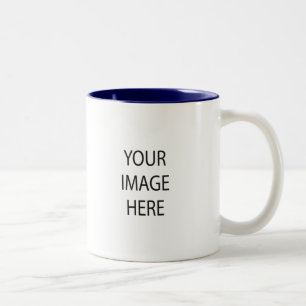 De Café Em Dois Tons Criar seus próprios azuis marinhos caneca do