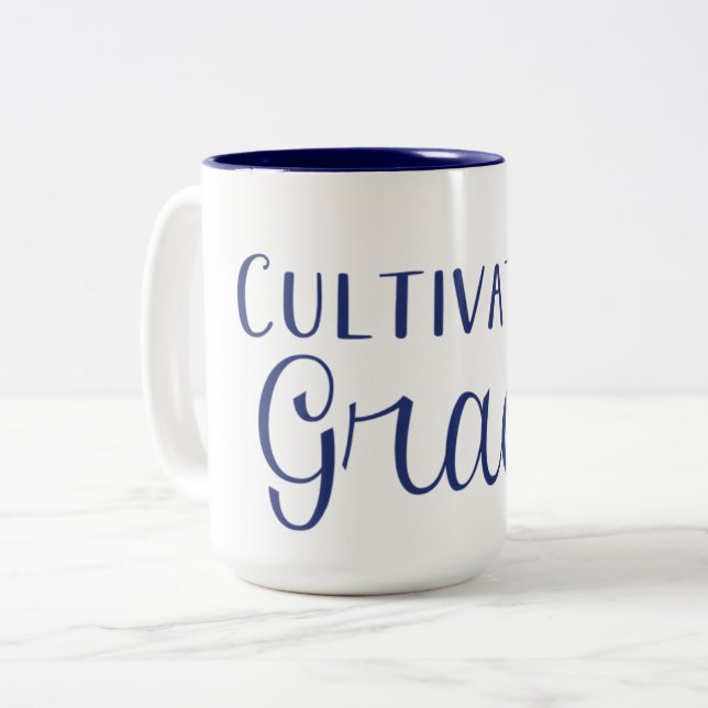 De Café Em Dois Tons Cultivando a caneca da benevolência para a mamã (Frente Esquerda)