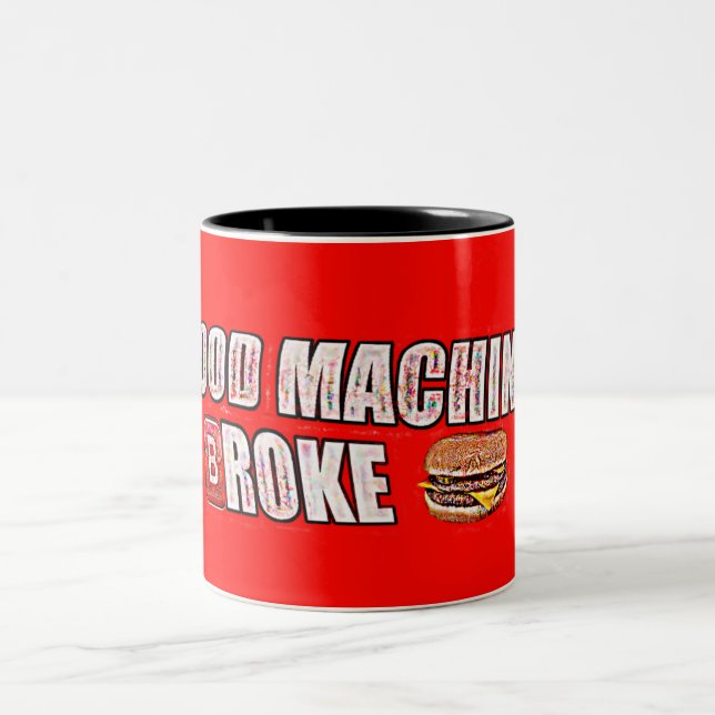 De Café Em Dois Tons Da "A MÁQUINA COMIDA QUEBROU" a caneca fritada (Centro)