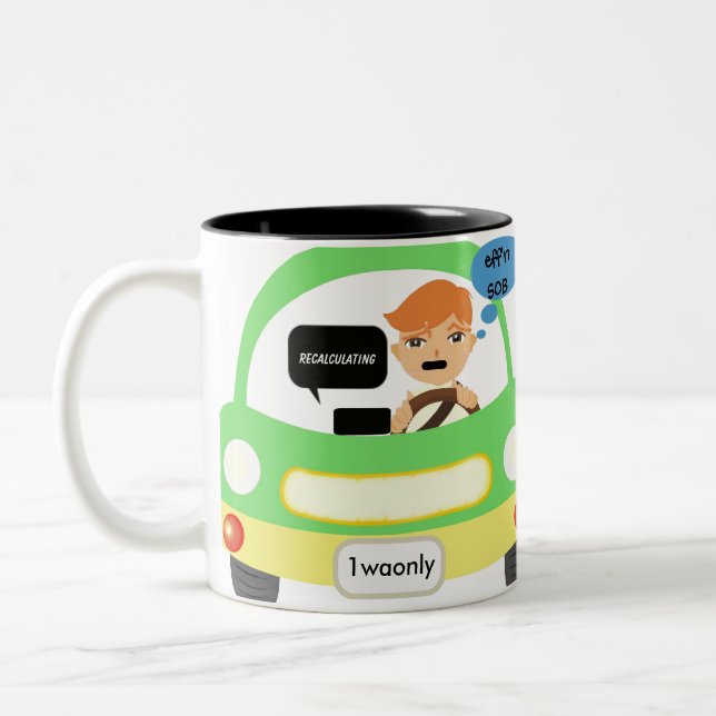 De Café Em Dois Tons ~ da caneca desafiado direcional (Esquerda)