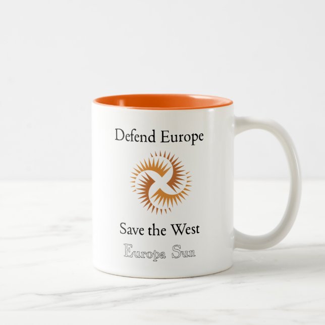 De Café Em Dois Tons Defenda Europa - salvar a caneca ocidental (Direita)