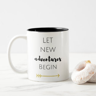De Café Em Dois Tons deixe aventuras novas começar a caneca das