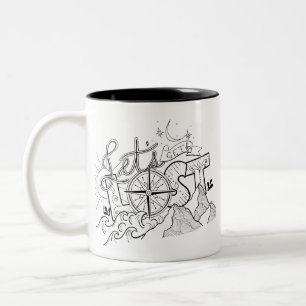De Café Em Dois Tons Deixe-nos obter perdidos - aventure-se a caneca da