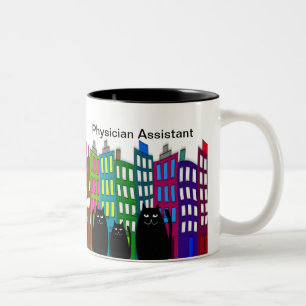 De Café Em Dois Tons Design lunático dos gatos da caneca assistente do