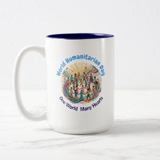 De Café Em Dois Tons Dia Mundial do Humanitarismo | Caneca Humanidade e
