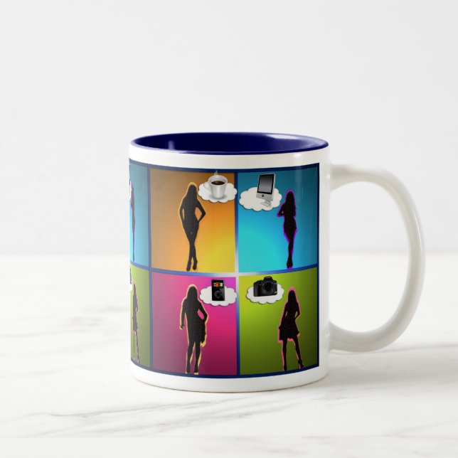De Café Em Dois Tons Dispositivo-ho caneca (Direita)