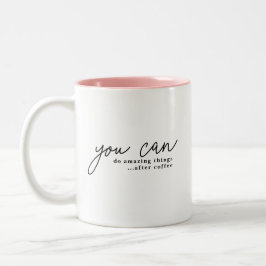 De Café Em Dois Tons Diversão Motivacional Positiva Caneca Personalizad