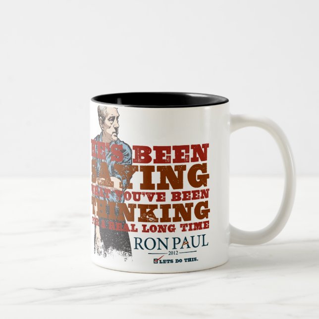 De Café Em Dois Tons Dizendo o que você está pensando a caneca (Direita)