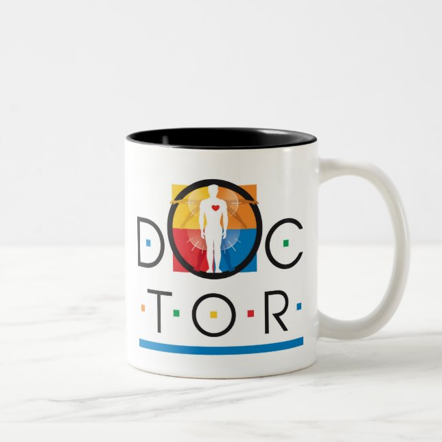 De Café Em Dois Tons "Doutor" caneca (Direita)