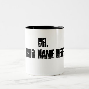 De Café Em Dois Tons Dr. Mug, Dr. caneca personalizada, presente para o