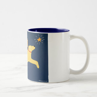 De Café Em Dois Tons Dreaming - Caneca azul - Stephen Huneck