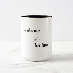 De Café Em Dois Tons É sempre caneca do chá do tempo do chá com grá