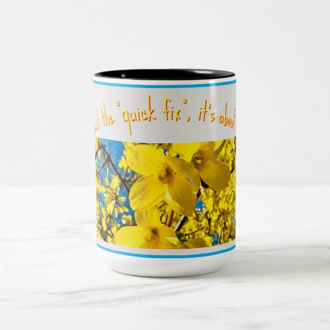 De Café Em Dois Tons É sobre a jornada, caneca (Centro)