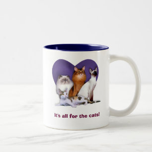 De Café Em Dois Tons É todo para os gatos! Caneca
