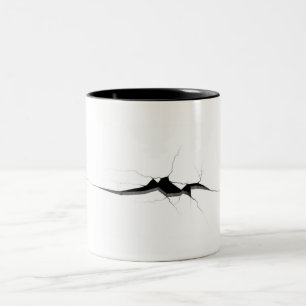 De Café Em Dois Tons Efeito quebrado da caneca