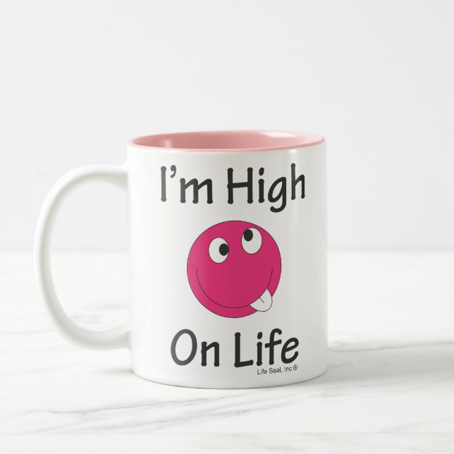 De Café Em Dois Tons Elevação na vida - esta caneca engraçada fá-lo-á (Esquerda)