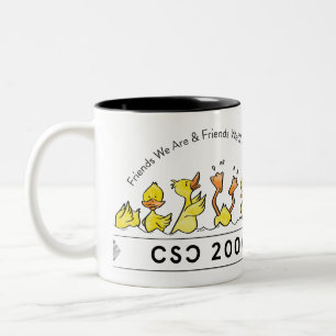 De Café Em Dois Tons empurre uma caneca com patos