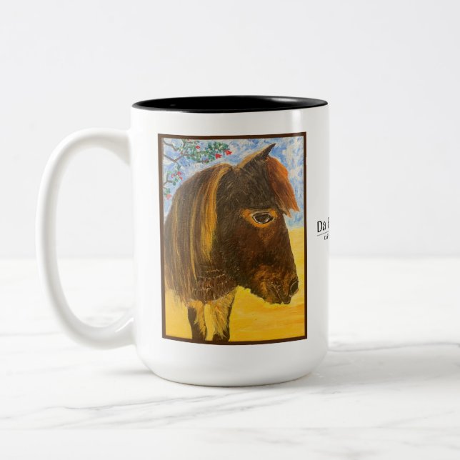 De Café Em Dois Tons Enche a Caneca do Cavalo (Esquerda)