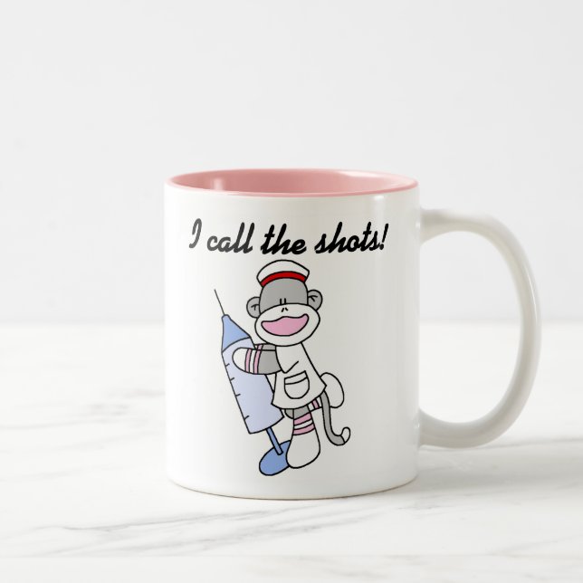 De Café Em Dois Tons Enfermeira eu chamo a caneca dos tiros (Direita)
