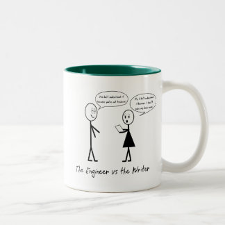 De Café Em Dois Tons Engenheiros e caneca dos escritores