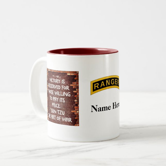 De Café Em Dois Tons Escola da guarda florestal do exército - caneca da (Frente Esquerda)