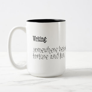 De Café Em Dois Tons Escrevendo: Caneca