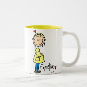 De Café Em Dois Tons Esperando uma caneca do bebê