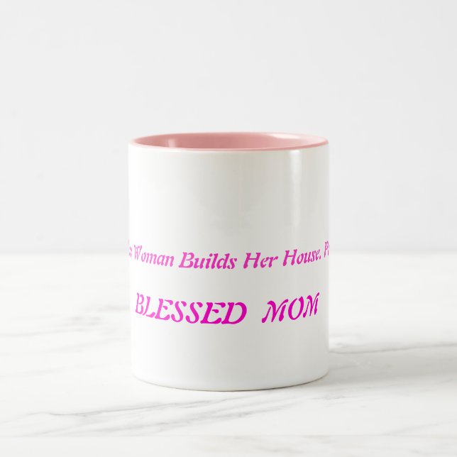 De Café Em Dois Tons Espiritual abençoado caneca da mamã (Centro)