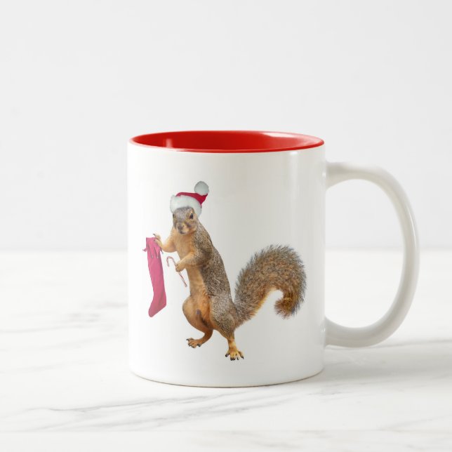 De Café Em Dois Tons Esquilo com caneca (Direita)