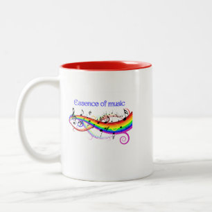De Café Em Dois Tons Essência Da Caneca Música-Café.