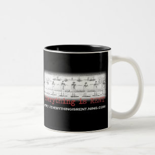 De Café Em Dois Tons Estações da caneca do esboço do amor