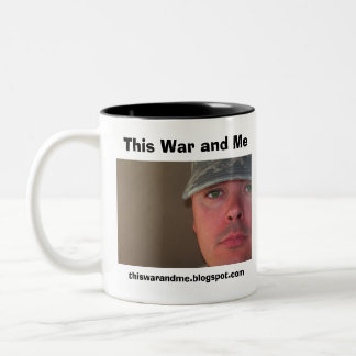 De Café Em Dois Tons Estes guerra e mim caneca
