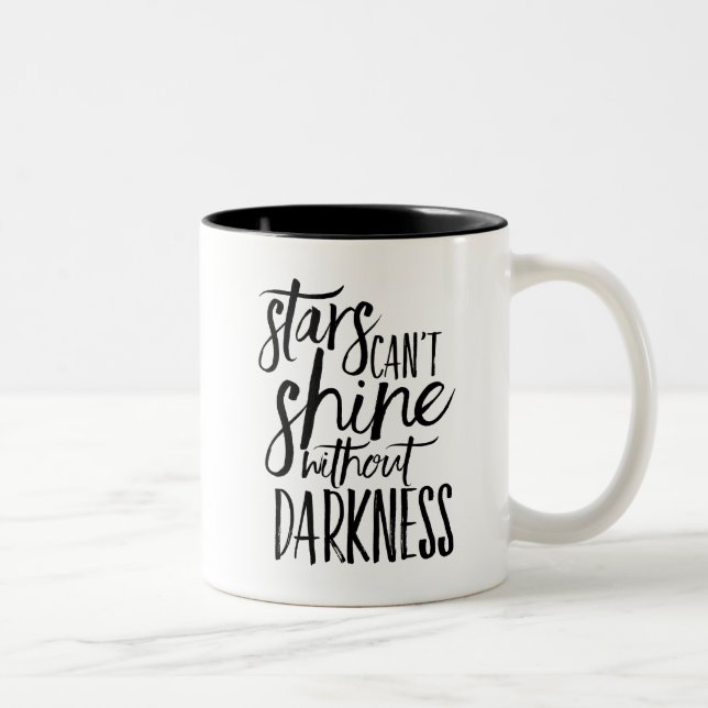 De Café Em Dois Tons Estrelas não podem brilhar sem a caneca escura (Direita)