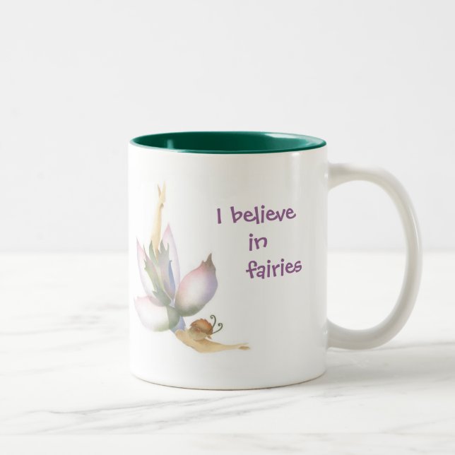 De Café Em Dois Tons Eu acredito na caneca das fadas (Direita)