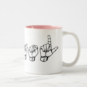 De Café Em Dois Tons Eu amo a caneca do ASL