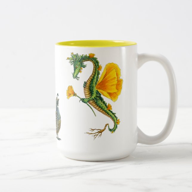 De Café Em Dois Tons Eu amo Califórnia - caneca (Direita)